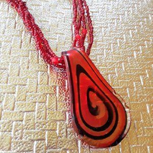 Two4$25 💖Red Glass Necklace💖